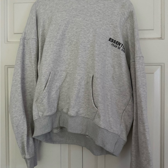 Essentials Gray Sweatshirt Pullover Hoodie - Picture 3 of 4